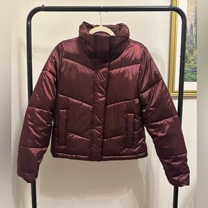 Abercrombie & Fitch Sateen Mini Puffer